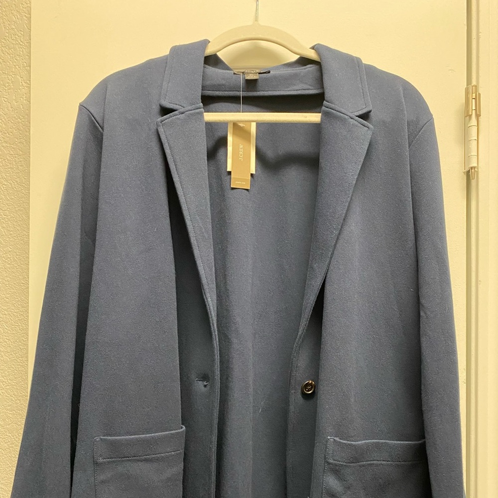 NWT-J Crew-Navy knit blazer